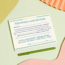 Load image into Gallery viewer, Permission to Give No F*cks Notepad