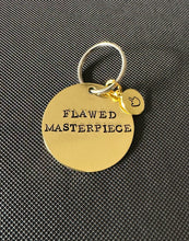Load image into Gallery viewer, Flawed Masterpiece® Brass Key Chain with Middle Finger Accent