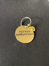 Load image into Gallery viewer, Flawed Masterpiece® Brass Key Chain with Middle Finger Accent