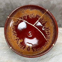 Load image into Gallery viewer, &quot;Golden Fire&quot; Kintsugi Bowl
