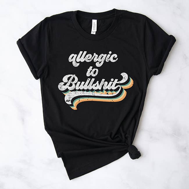 Allergic To Bullsh*t Graphic Tee Shirt