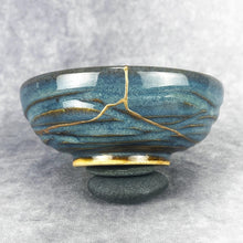 Load image into Gallery viewer, &quot;Her Eyes&quot; Raku Inspired Kintsugi Kintsukuroi Bowl
