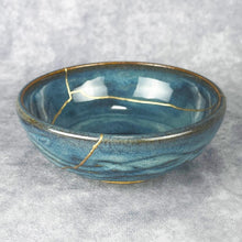 Load image into Gallery viewer, &quot;Her Eyes&quot; Raku Inspired Kintsugi Kintsukuroi Bowl
