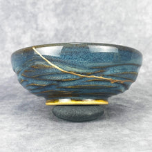 Load image into Gallery viewer, &quot;Her Eyes&quot; Raku Inspired Kintsugi Kintsukuroi Bowl
