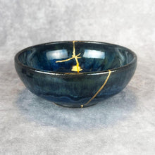Load image into Gallery viewer, &quot;Dreamscape&quot; Raku Inspired Kintsugi Kintsukuroi Bowl
