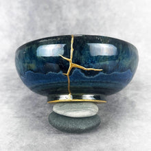 Load image into Gallery viewer, &quot;Dreamscape&quot; Raku Inspired Kintsugi Kintsukuroi Bowl
