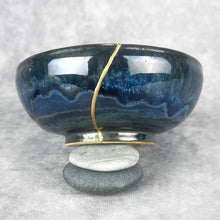 Load image into Gallery viewer, &quot;Dreamscape&quot; Raku Inspired Kintsugi Kintsukuroi Bowl
